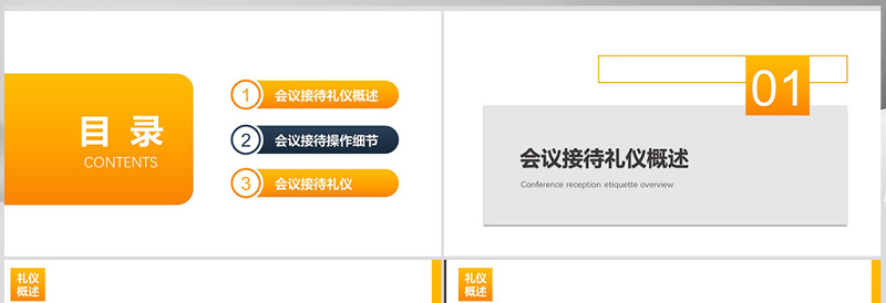 简约大气会议接待礼仪PPT课件