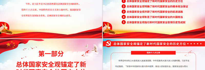 红色创意总体国家安全观之意义和成就PPT精品深入学习总体国家安全观专题课件