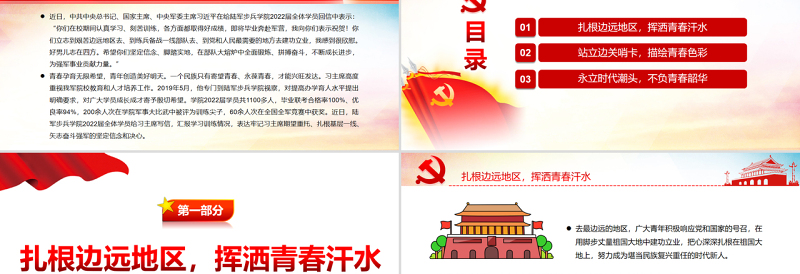 2025为强军事业贡献青春力量PPT党政风党员干部学习教育专题党课
