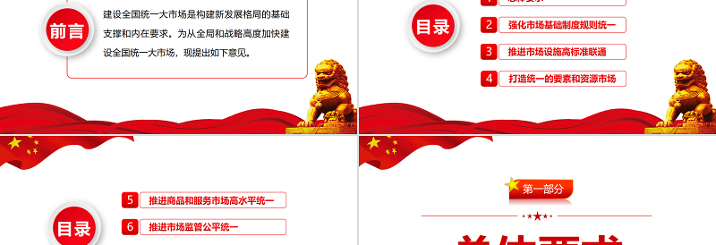 精美时尚关于加快建设全国统一大市场的意见PPT课件模板