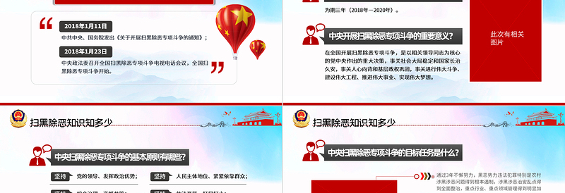 简洁大气扫黑除恶应知应会知识打击犯罪专项斗争PPT