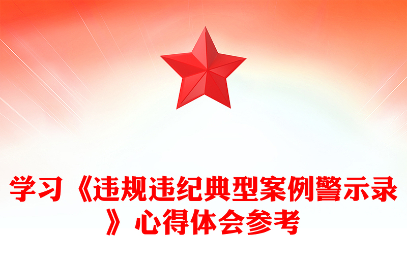 精品学习《违规违纪典型案例警示录》心得体会参考