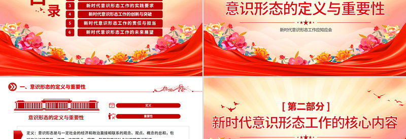 时尚大气新时代意识形态工作应知应会PPT党课课件