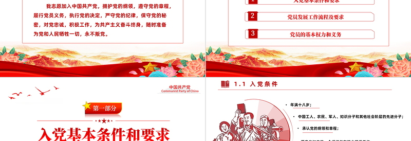 2025年党务知识之发展党员PPT大气实用党员发展工作全流程工作细则集中培训课件
