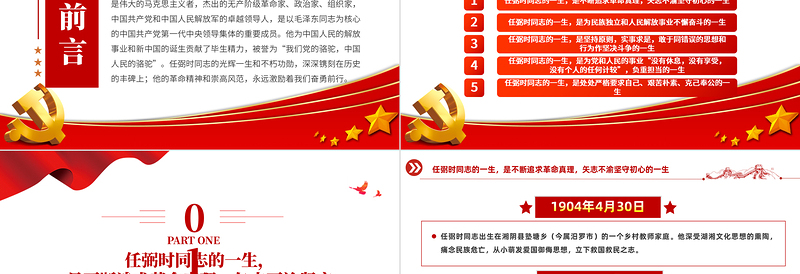 纪念任弼时同志诞辰120周年党史人物介绍党课PPT课件
