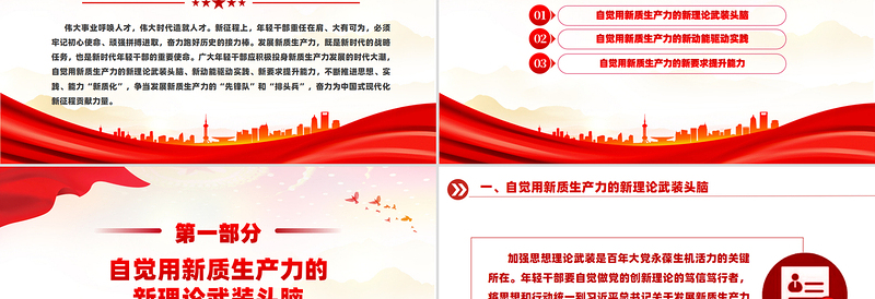 在发展新质生产力中练本领善作为PPT新时代年轻干部微党课