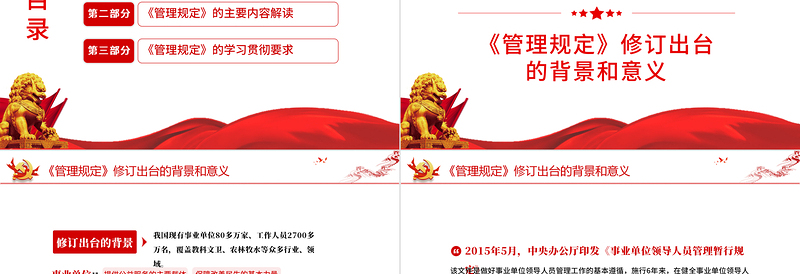 时尚大气事业单位领导人员管理规定PPT简约风学习解读《管理规定》重点内容专题党课课件模板