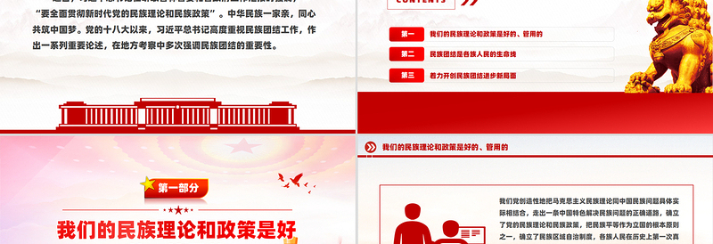 大气精美全面贯彻新时代党的民族理论和民族政策PPT微党课
