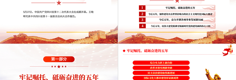 精美大气中国共产党上海市第十二次代表大会专题党课PPT课件模板