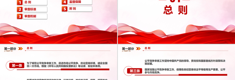 《公平竞争审查条例》PPT党政风政策文件课件