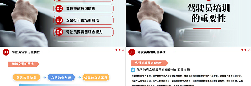 驾驶员安全行车培训PPT简约风企业安全生产之驾驶员安全行车培训课件模板下载