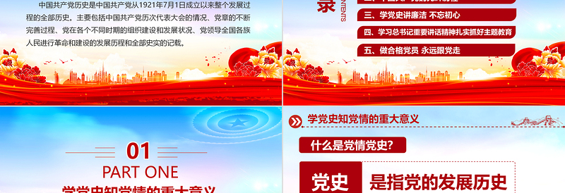学党史知党情跟党走PPT建党102周年党史学习教育七一建党节专题党课课件