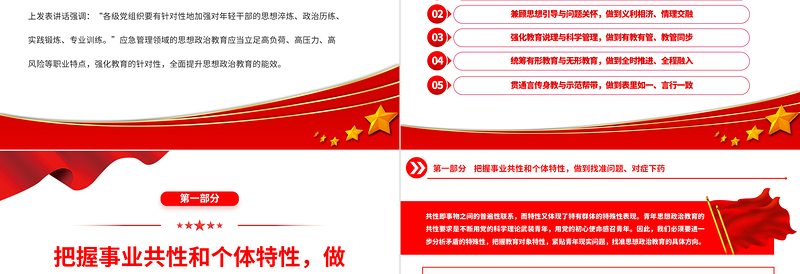 关于提升思想政治教育实效性的思考PPT大气精美风党员干部学习教育专题党课课件