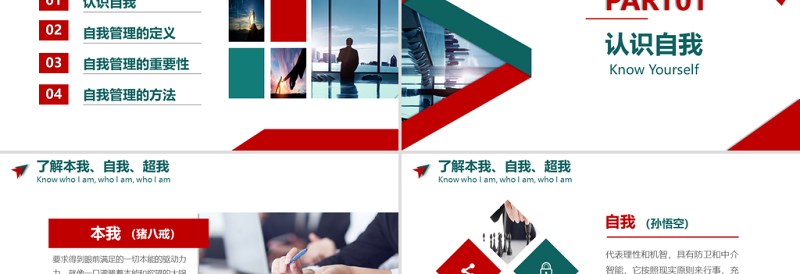 简约大气企业管理员工团队自我管理公司培训模板