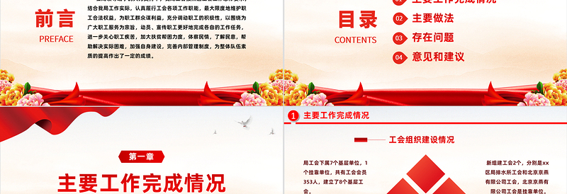 精美时尚工会民主管理维权工作总结汇报PPT职代会教代会总结课件