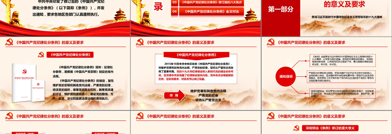 精美年中国共产党纪律处分条例 动画 2PPT