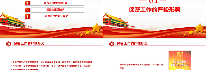 强化党员保密意识PPT精美简洁掌握保密知识党员教育培训党课课件