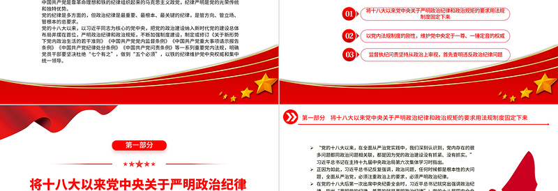 严明政治纪律和政治规矩PPT党建风不断加强制度建设营造良好的党内政治生态纪律党课课件