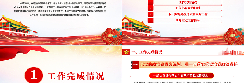 优质局纪委2023年监督责任履职情况报告PPT模板下载