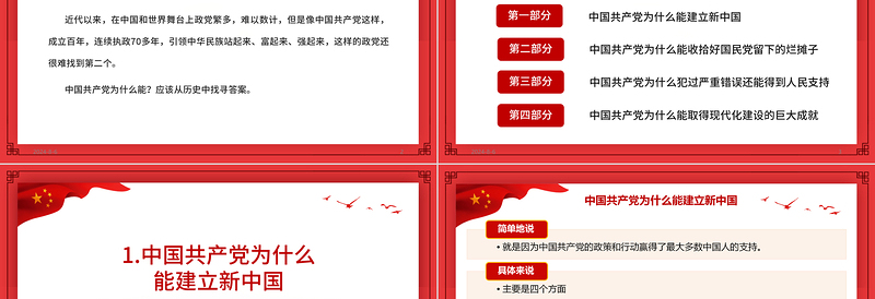 优质中国共产党为什么“能”庆祝中国共产党成立100周年专题党课PPT模板