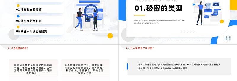 保密安全教育PPT简约风公安消防大队保密安全教育专题课件模板下载