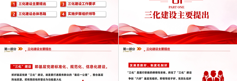 基层党建三化建设应知应会PPT大气精美风党员干部学习教育专题党课课件模板