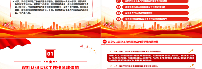 优质在深化工作作风建设部署会议上的讲话PPT模板下载