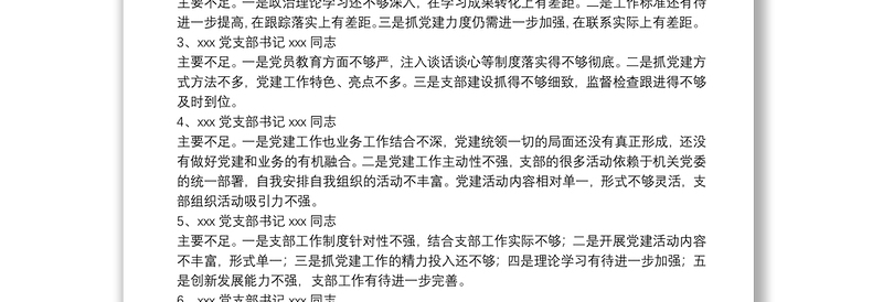 优秀支部书记述职评议会点评及讲话