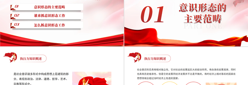 简洁大气坚决做好新时代意识形态工作全面落实党中央关于意识形态工作的部署要求党课PPT课件