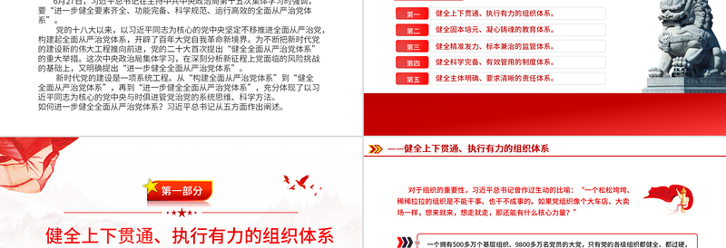 如何进一步健全全面从严治党体系PPT党政风新时代党的建设党课