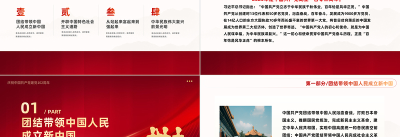 优秀学百年党史做合格党员PPT红色党政风中国共产党奋斗历程与启示庆祝建党102周年专题党课