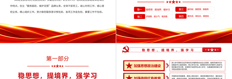 红色质感“党建品牌引领”工作法PPT红色经典党日活动党课课件
