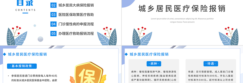 2025医院医保政策培训PPT蓝色卡通风医院基本医疗保险政策培训课件模板