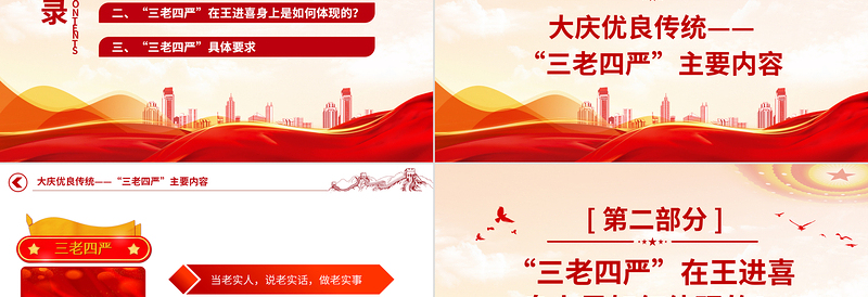弘扬三老四严精神PPT精美简洁纪念铁人王进喜诞辰100周年石油系统党课课件