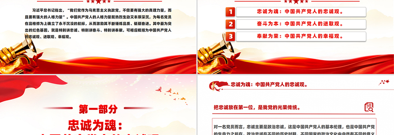 精品忠诚奋斗奉献PPT党员要注重培塑忠诚奋斗奉献的人格力量课件