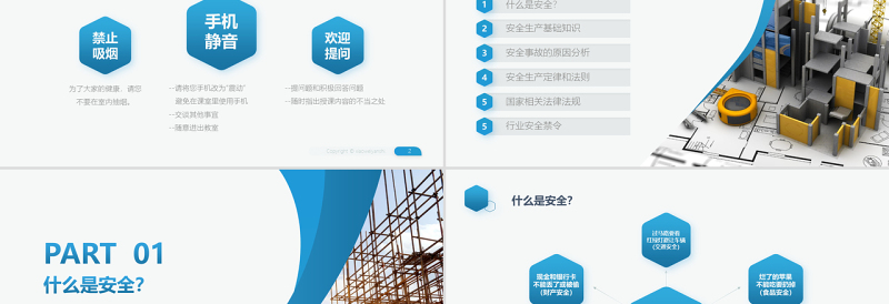 时尚大气原创员工安全教育安全生产安全管理培训PPT模板-版权可商用