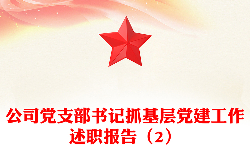 精选公司党支部书记抓基层党建工作述职报告(2)