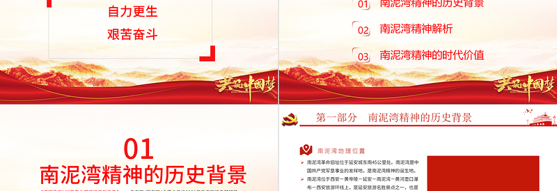 极简风弘扬南泥湾精神PPT建党100周年中国精神谱系自力更生艰苦创业让南泥湾精神绽放出新的时代光芒专题党政党课