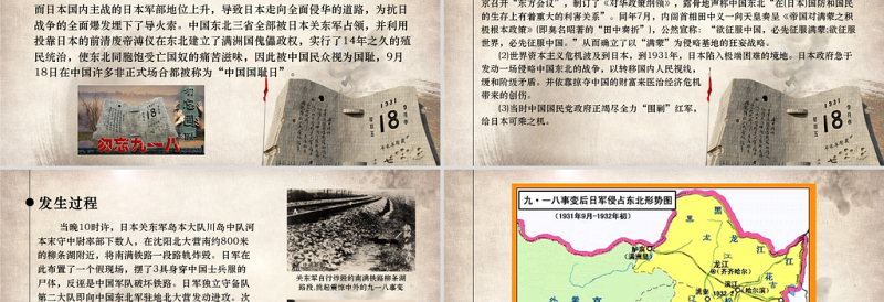 精美大气918九一八主题班会课件PPT-版权可商用