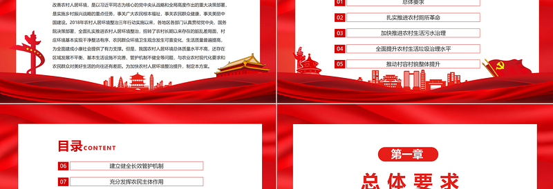 大气简洁农村人居环境整治提升五年行动方案(2021-2025年)PPT乡村振兴战略建设美丽中国党课课件