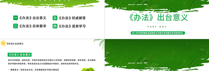 乡村振兴责任制实施办法PPT卡通风学习解读《乡村振兴责任制实施办法》专题课件模板下载