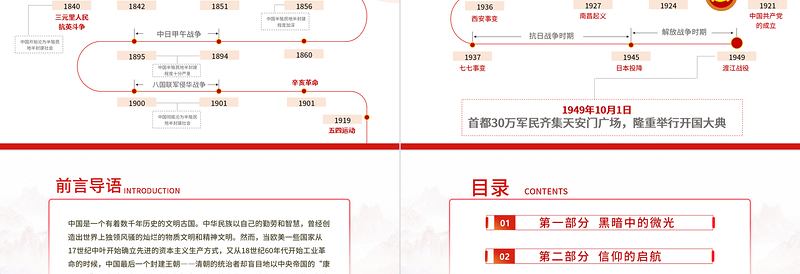 精美大气此间曾著星星火-记中国共产党第一次全国代表大会嘉兴南湖会议PPT