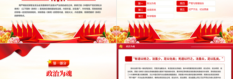 党纪学习教育PPT把握《中国共产党纪律处分条例》的鲜明特点党课课件