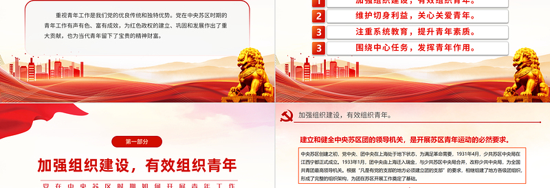 优质党在中央苏区时期如何开展青年工作党史故事PPT课件