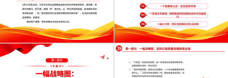大气精美四个维度读懂总书记贵州之行PPT党课课件