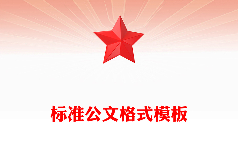精品标准公文格式模板
