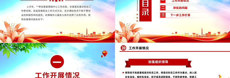 2025上半年意识形态领域工作情况自查报告PPT模板下载
