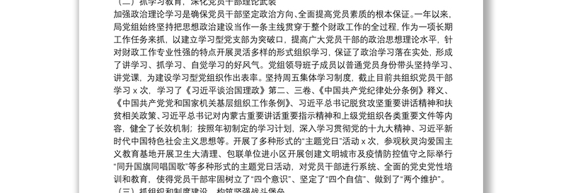 实用X县财政局党支部党建工作汇报