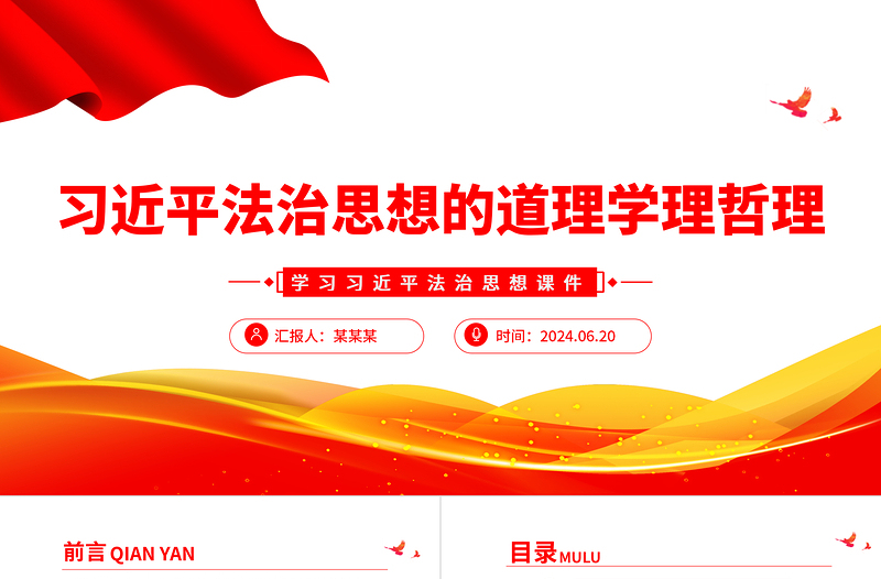 红色党建风正确理解和把握习近平法治思想的道理学理哲理PPT党建风学习习近平法治思想课件