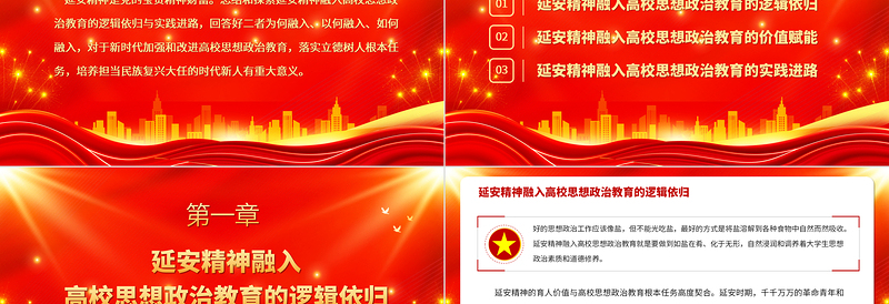 延安精神融入高校思政教育的逻辑依归与实践进路PPT大气精美风党员干部学习教育专题党课课件